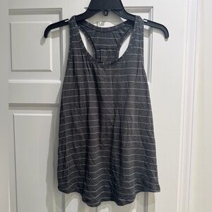 Lululemon Athletica Charcoal Striped Tank Top